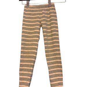 GAP Kids Gray and Cream Striped Leggings